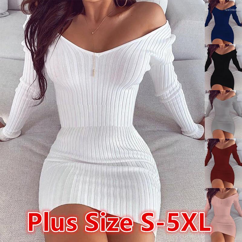 Casual Dresses 2022 Winter Sexy Club Off Shoulder Long Sleeve Bodycon Dress For Women White Knitted Sweater Mini Woman Robe Femme -5XL, Black
Casual Dresses 2022 Winter Sexy Club Off Shoulder Long Sleeve Bodycon Dress For Women White Knitted Sweater Mini Woman Robe Femme -5XL, Black