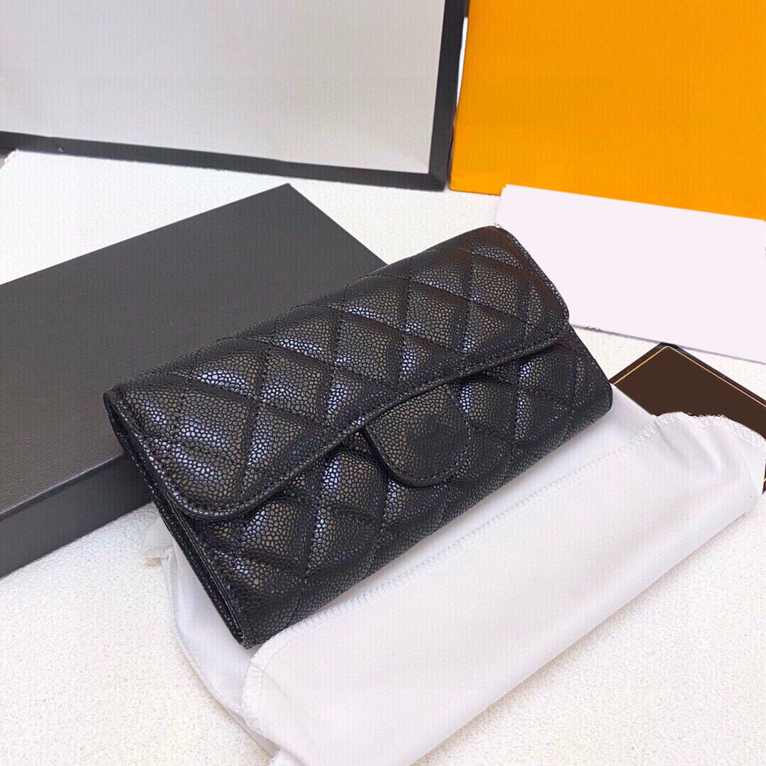 Classic Mini Flap Caviar Leather Wallet Bags Calfskin Real Leather Phone Card Holder Zipper Pouch Multi Pochette Quilted Bifold Luxury Designer Purse 19x10cm, Black
Classic Mini Flap Caviar Leather Wallet Bags Calfskin Real Leather Phone Card Holder Zipper Pouch Multi Pochette Quilted Bifold Luxury Designer Purse 19x10cm, Black