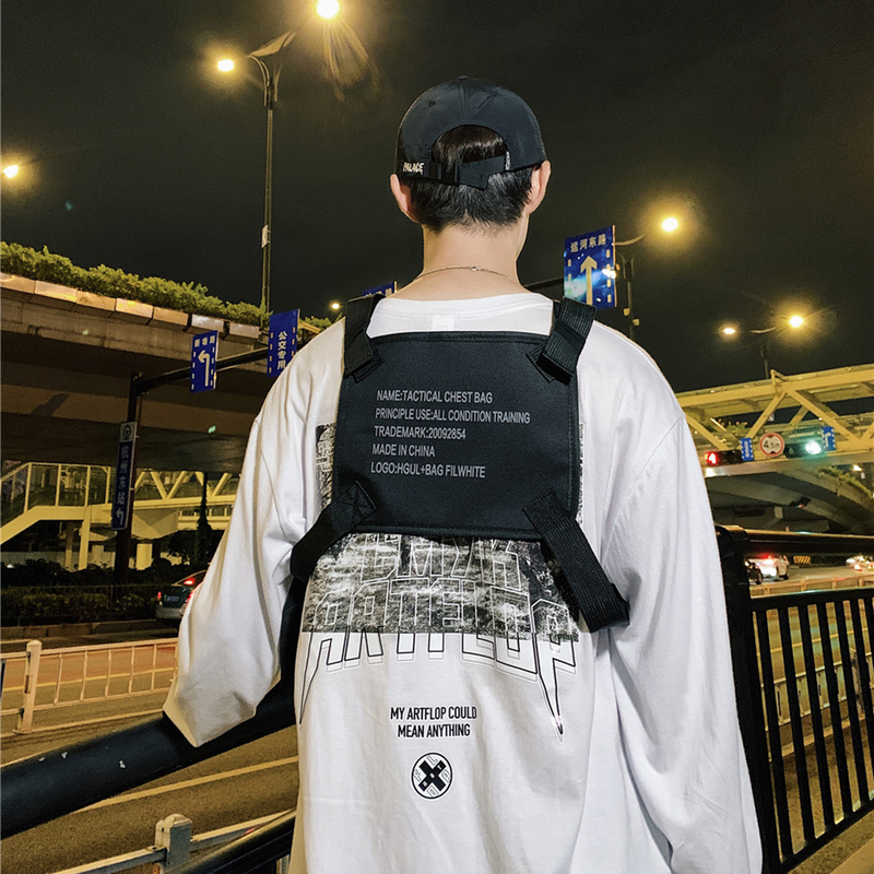 Waist Bags Unisex Streetwear Vest Chest Rig Oxford Cloth coat Hip Hop Pouching Functional Tactical Belt Packs 220831