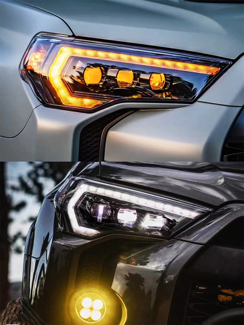 Car Tuning LED Headlight For Toyota 4Runner 20 13-20 19 LED Light High Beam Daytime Running Headlights Accessories