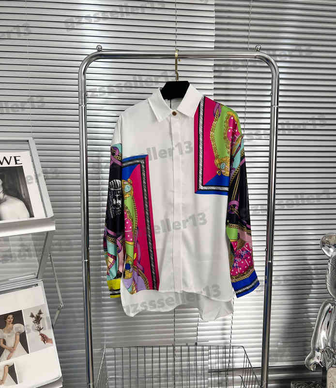 Luxury Womens Blouses Tops Ver Silk Satin Panelled Designer Blouse Fashion Brand Innovative Design Long Lapel Top High Quality Women Clothing 0912, Extra shipping
Luxury Womens Blouses Tops Ver Silk Satin Panelled Designer Blouse Fashion Brand Innovative Design Long Lapel Top High Quality Women Clothing 0912, Extra shipping