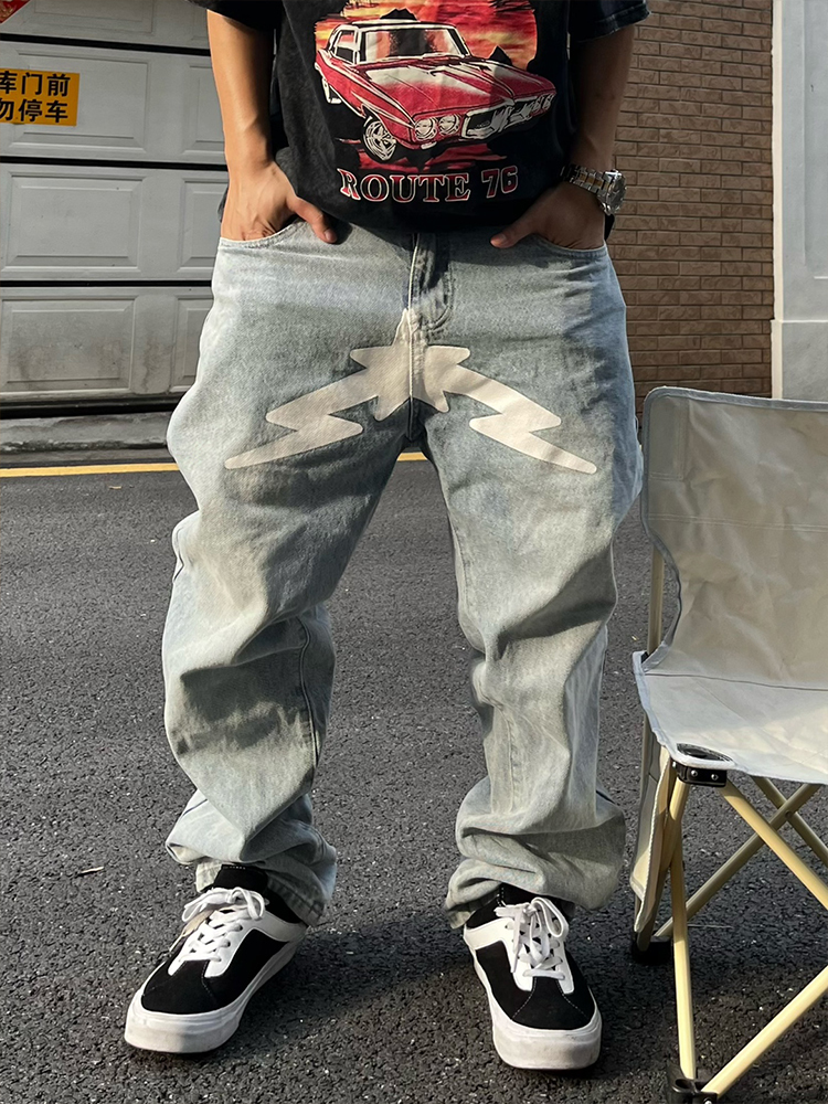 Mens Jeans Baggy Jeans Men Y2K Fashion Designer Black Star Printed Trousers Bottoms Streetwear Casual Low Waist Loose Straight Denim Pants 2Z
Mens Jeans Baggy Jeans Men Y2K Fashion Designer Black Star Printed Trousers Bottoms Streetwear Casual Low Waist Loose Straight Denim Pants 2Z