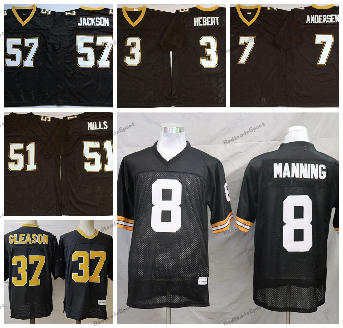 Vintage 8 Archie Manning Football Jerseys 3 Bobby Hebert 7 Morten Andersen 51 Sam Mills 57 Rickey Jackson embroidery Black 37 Steve Gleason, Like pics
Vintage 8 Archie Manning Football Jerseys 3 Bobby Hebert 7 Morten Andersen 51 Sam Mills 57 Rickey Jackson embroidery Black 37 Steve Gleason, Like pics