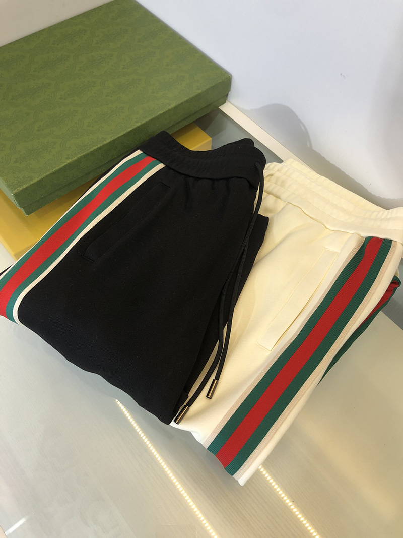 New men's sports pants designer style red and green ribbon splicing casual pants, Black
New men's sports pants designer style red and green ribbon splicing casual pants, Black