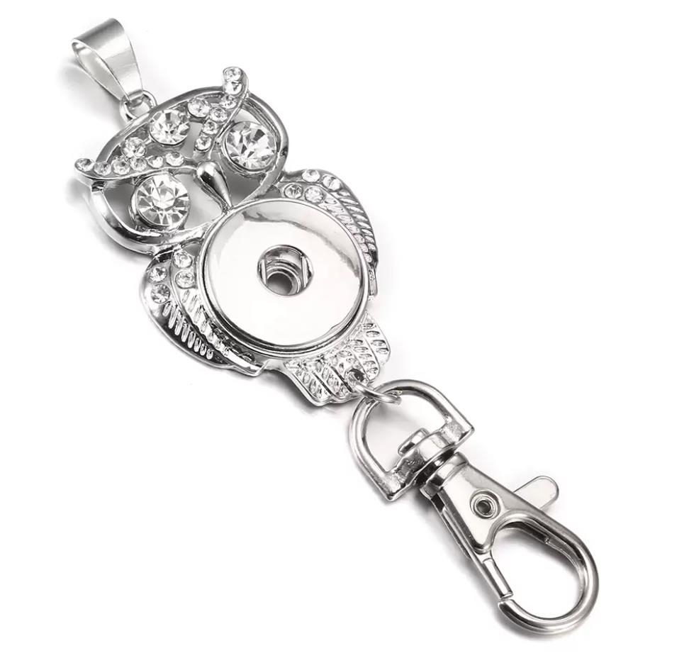 Key Rings Noosa Snap Button Jewelry Beautif Gold Key Chains Crystal 18Mm Keychains Rings Lanyard Keyring For Women Drop D Dhseller2010 Dhu2B