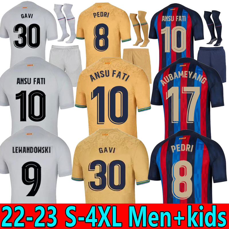 S-4XL 2022 2023 LEWANDOWSKI PEDRI soccer jersey GAVI MEMPHIS ADAMA AUBA FERRAN 23 22 FATI Barcelona FC ANSU DAVI DEST ARAUJO shirt men kids kit Casemiro football shirt, 22/23 home 1
S-4XL 2022 2023 LEWANDOWSKI PEDRI soccer jersey GAVI MEMPHIS ADAMA AUBA FERRAN 23 22 FATI Barcelona FC ANSU DAVI DEST ARAUJO shirt men kids kit Casemiro football shirt, 22/23 home 1