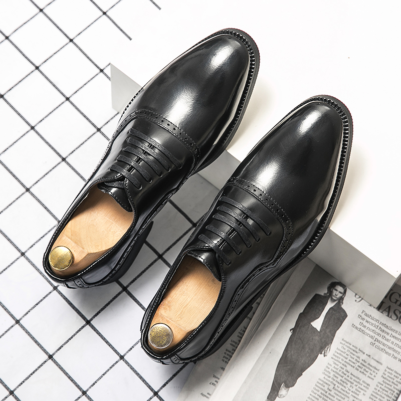 Oxford Shoes Men Shoes Color-blocking PU Two-stage Stitching Straps Fashion Business Casual Party Daily AD061