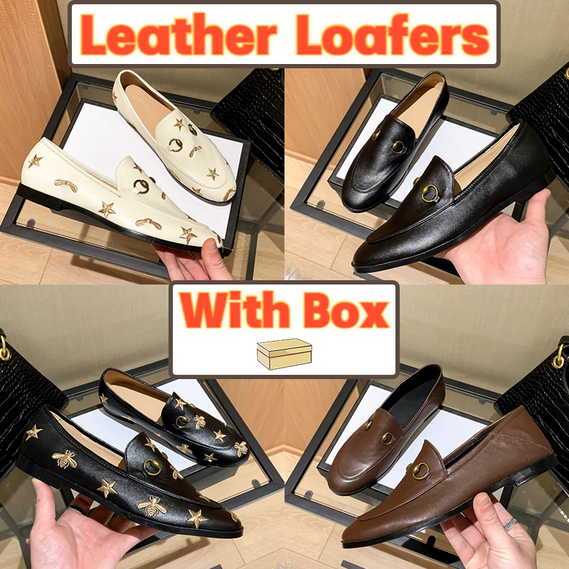 Leather Horsebit Dress Shoes Flat Moccasins Mule Loafers Men Women Sneakers Apricot Stars Bees Embroidered Ivory Black Lining Luxury Designer Ladies Shoe, Double shoe box
Leather Horsebit Dress Shoes Flat Moccasins Mule Loafers Men Women Sneakers Apricot Stars Bees Embroidered Ivory Black Lining Luxury Designer Ladies Shoe, Double shoe box