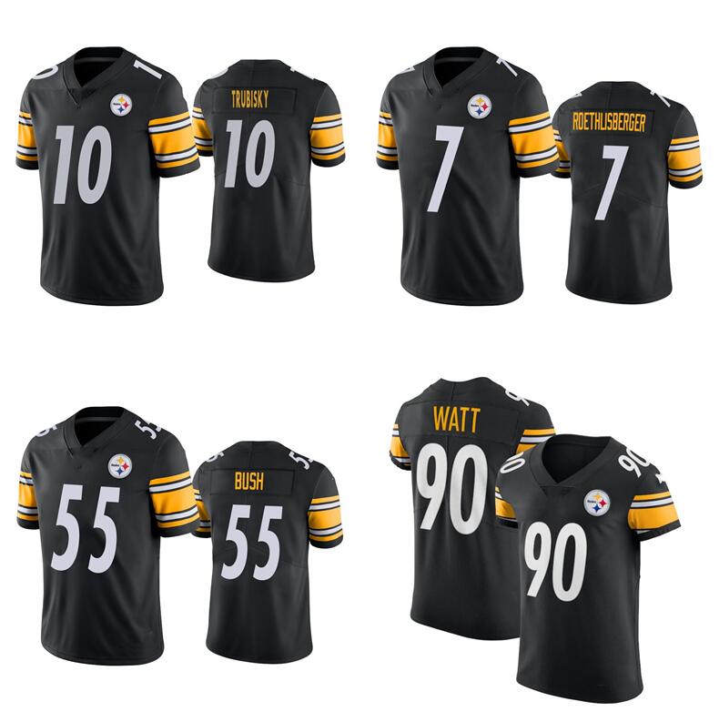 Stitched football jersey Pittsburgh''Steelers''90 Watt Bush Roethlisberger Smith-Schuster Trubusky Rudolph Fitzpatrick balck Untouchable Elite Jerseys, With logo
Stitched football jersey Pittsburgh''Steelers''90 Watt Bush Roethlisberger Smith-Schuster Trubusky Rudolph Fitzpatrick balck Untouchable Elite Jerseys, With logo