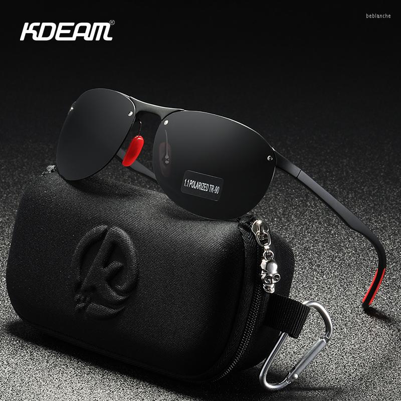Sunglasses KDEAM Rimless Oval Men's Polarized TR90 Material Frame TAC Polarization Lense Soft Rubber Foot Cover
Sunglasses KDEAM Rimless Oval Men's Polarized TR90 Material Frame TAC Polarization Lense Soft Rubber Foot Cover
