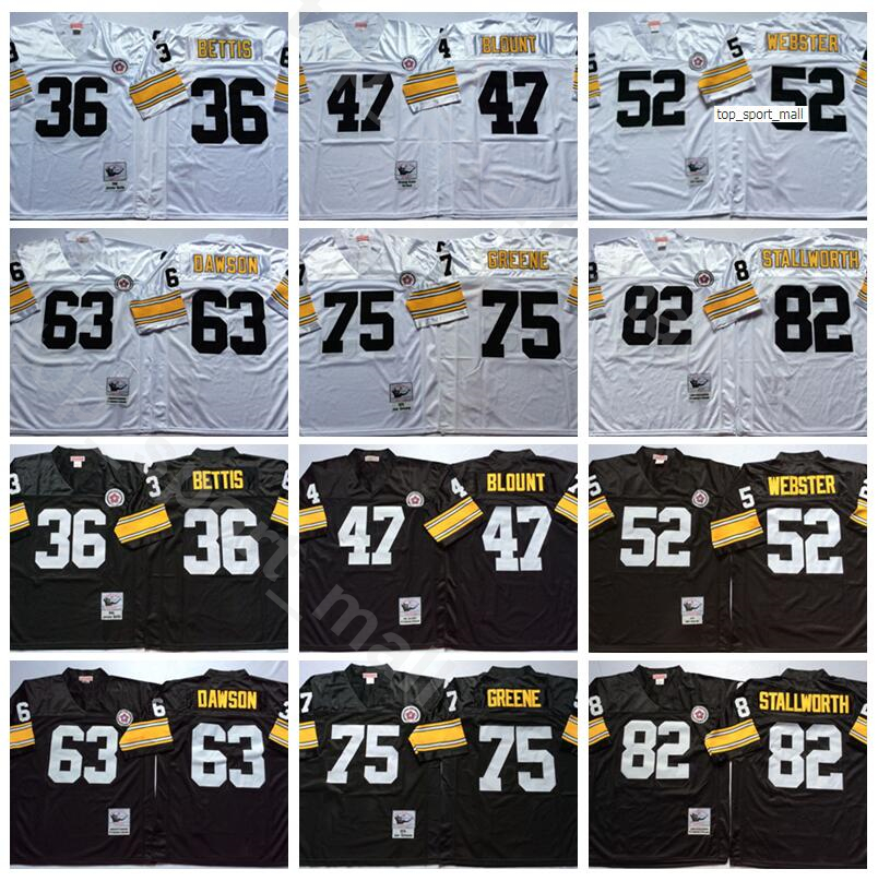 NCAA Football 75 Joe Greene 36 Jerome Bettis Jersey 47 Mel Blount 52 Mike Webster 63 Dermontti Dawson John Stallworth Black White Vintage, 75 black
NCAA Football 75 Joe Greene 36 Jerome Bettis Jersey 47 Mel Blount 52 Mike Webster 63 Dermontti Dawson John Stallworth Black White Vintage, 75 black