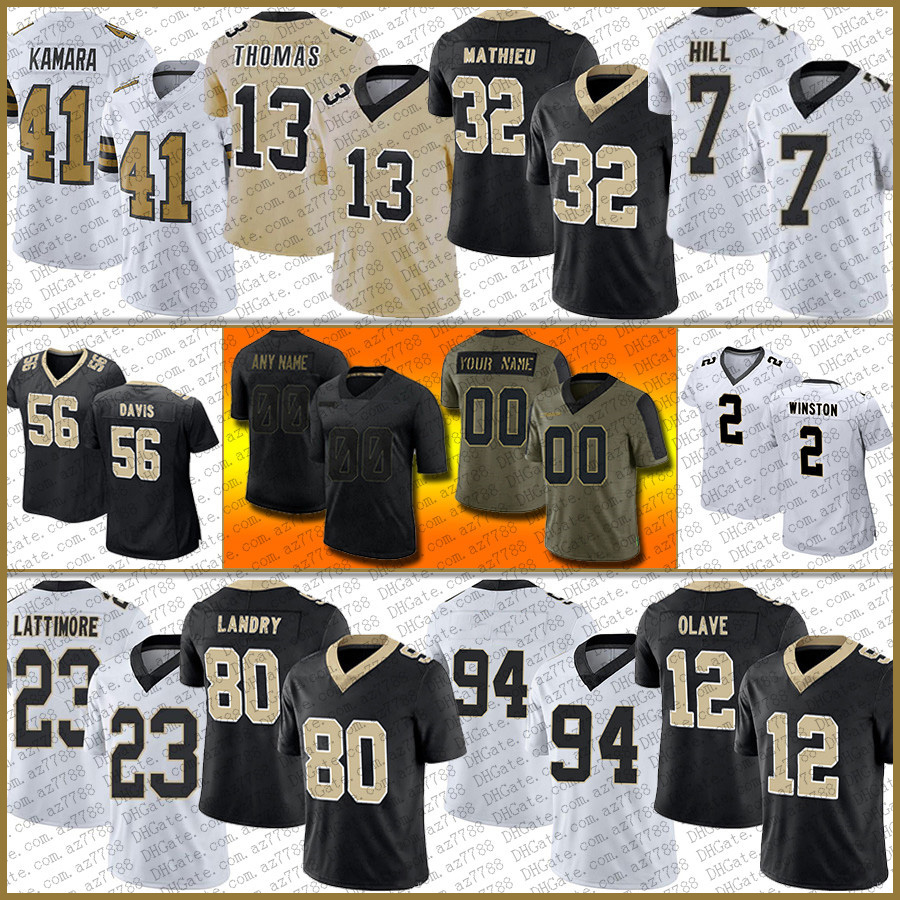 Tyrann Mathieu Alvin Kamara Football Jersey Michael Thomas Taysom Hill Marshon Lattimore Jarvis Landry Demario Davis Chris Olave Jameis Winston Wil Lutz 94 Cameron, Shown
Tyrann Mathieu Alvin Kamara Football Jersey Michael Thomas Taysom Hill Marshon Lattimore Jarvis Landry Demario Davis Chris Olave Jameis Winston Wil Lutz 94 Cameron, Shown