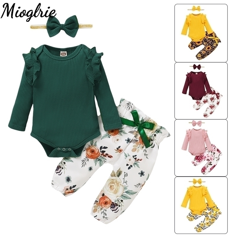 Clothing Sets Floral Baby Girl Clothes Set 3 6 months born Summer Toddler Infant Kids s Outfit 220830