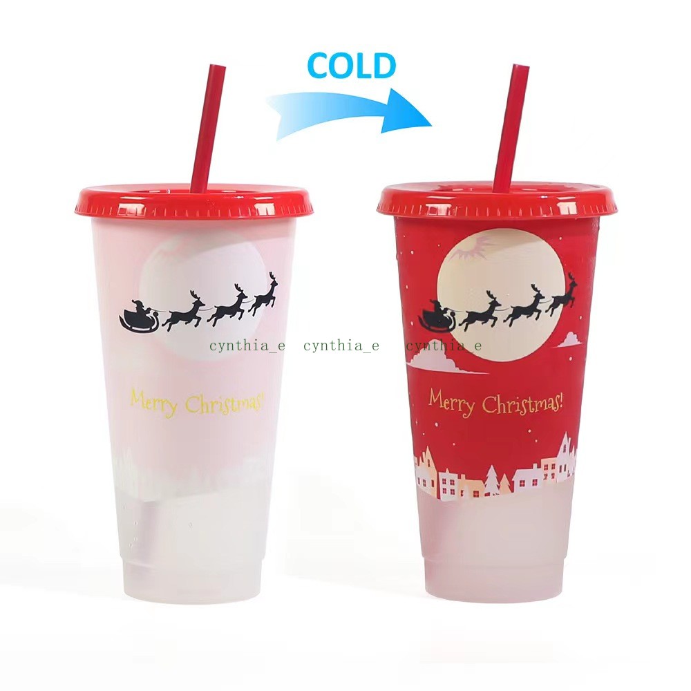 24OZ Christmas Color-Changing Water Tumblers Cold-Changing Drink Straw Cup Fruit Tea PP Temperature-Sensitive Plastic Cups, Customize
24OZ Christmas Color-Changing Water Tumblers Cold-Changing Drink Straw Cup Fruit Tea PP Temperature-Sensitive Plastic Cups, Customize