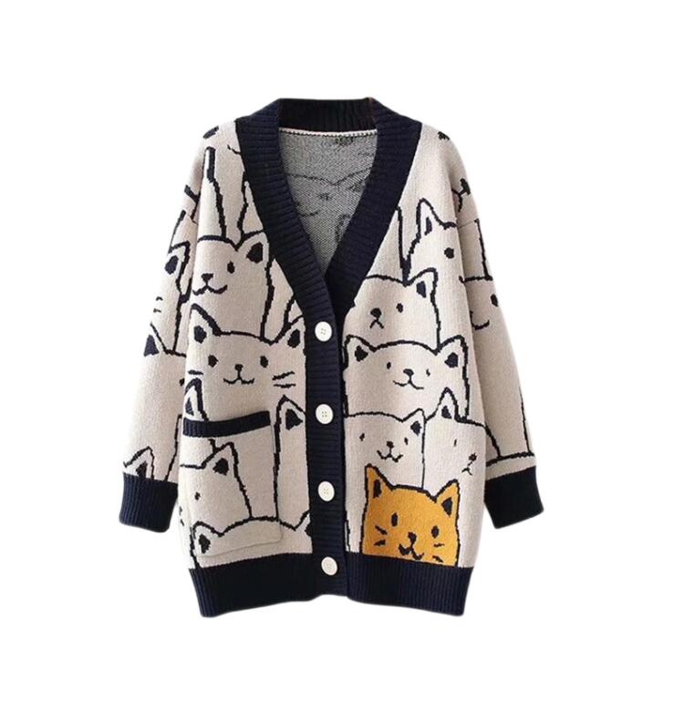 V Neck Women Cardigan Sweaters 2022 Autumn Sping Knitted Cardigans Single Breasted Woman Jacket Coat Femme, 01
V Neck Women Cardigan Sweaters 2022 Autumn Sping Knitted Cardigans Single Breasted Woman Jacket Coat Femme, 01