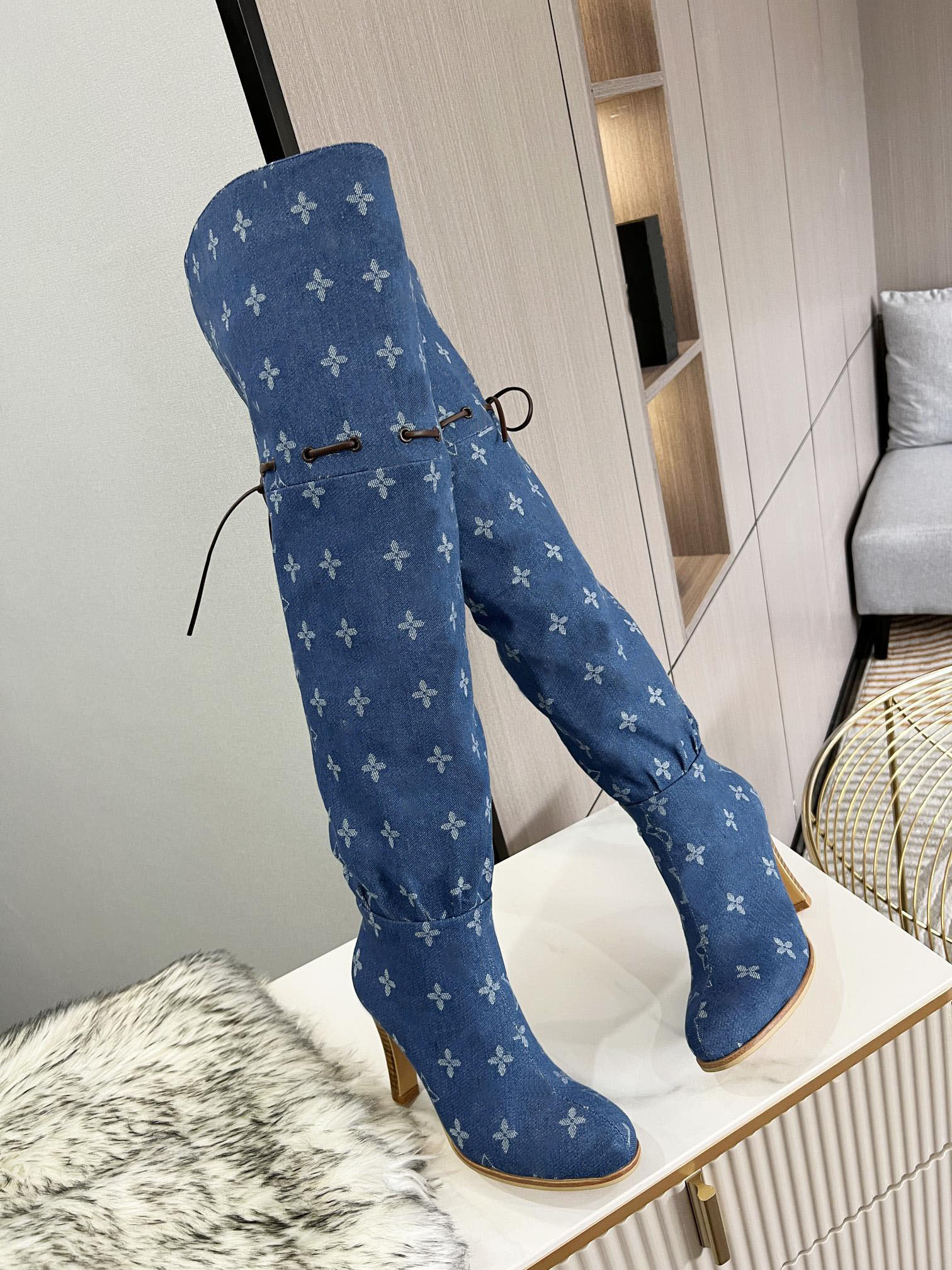 Silhouette Thigh-High Boots Desginer Women Cowboy Jean Over The Knee Boot Fashion Canvas Blue Booties Size 35-42, Customize
Silhouette Thigh-High Boots Desginer Women Cowboy Jean Over The Knee Boot Fashion Canvas Blue Booties Size 35-42, Customize