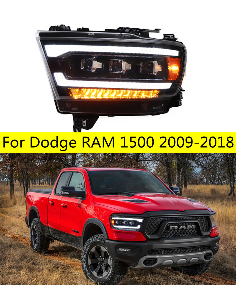 Car Styling Headlights for Dodge RAM 1500 20 09-20 18 RAM2500 LED Daily Lights High Beam Dynamic Turn Signal