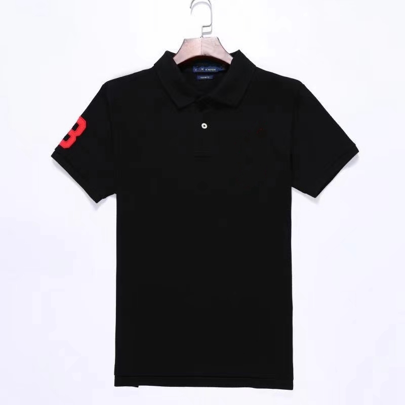 Wholesale 2253 Summer New Polos Shirts European and American Men's Short Sleeves CasualColorblock Cotton Large Size Embroidered Fashion T-Shirts S-2XL