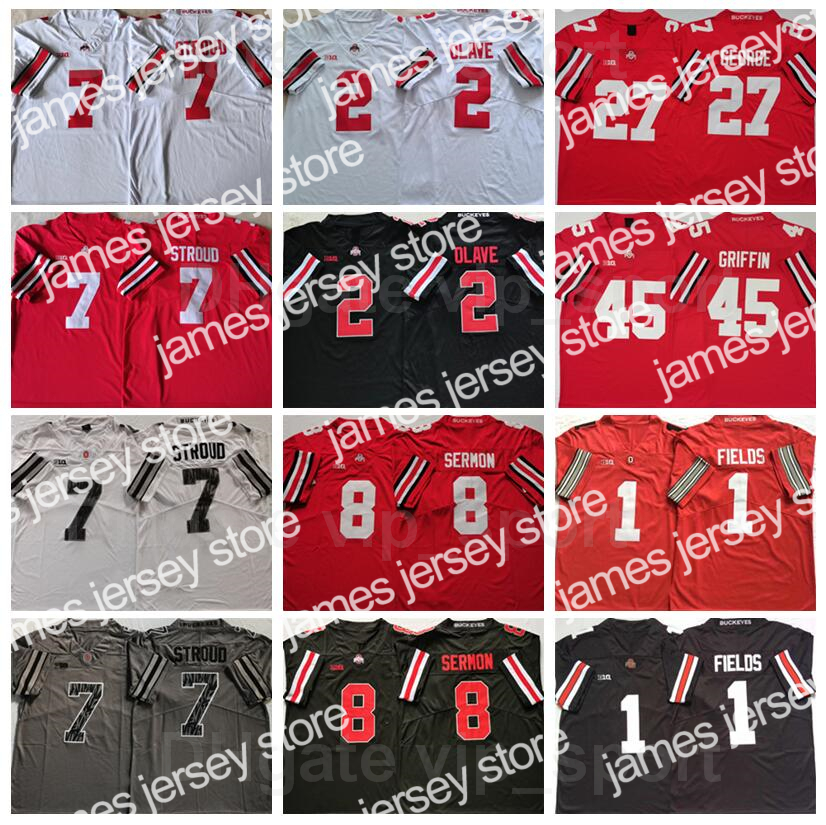 American College Football Wear College Ohio State Buckeyes Football 2 Chris Olave Jersey 7 CJ Stroud 8 Trey Sermon 1 Justin Fields 27 Eddie George 45 Archie Griffin Red, 27 red
American College Football Wear College Ohio State Buckeyes Football 2 Chris Olave Jersey 7 CJ Stroud 8 Trey Sermon 1 Justin Fields 27 Eddie George 45 Archie Griffin Red, 27 red