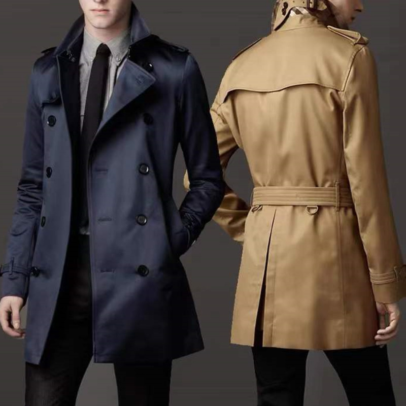 Burb men trench coat long jacket stand collar British Business Casual Windbreaker Coats, Black
Burb men trench coat long jacket stand collar British Business Casual Windbreaker Coats, Black