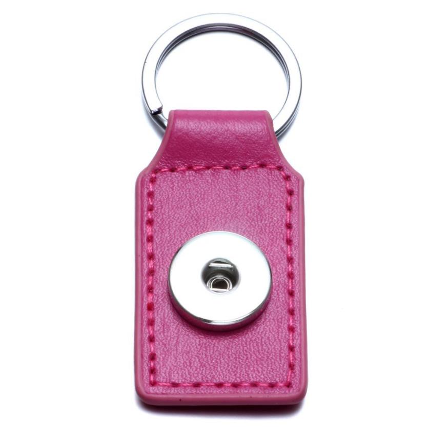 Keychains Fashion 8 Colors Pu Leather Snap Button Keychain Key Rings Fit Diy 18Mm Jewelry Drop Delivery 2021 Accessories Dhseller2010 Dhmnh