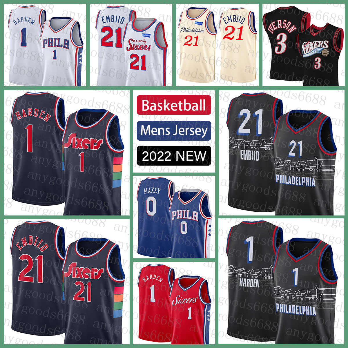 Joel Embiid Basketball Jersey Philadelphia''76ers''Men 21 1 0 3 6 Blue James Harden Tyrese Maxey Allen Iverson Julius Erving 503
Joel Embiid Basketball Jersey Philadelphia''76ers''Men 21 1 0 3 6 Blue James Harden Tyrese Maxey Allen Iverson Julius Erving 503