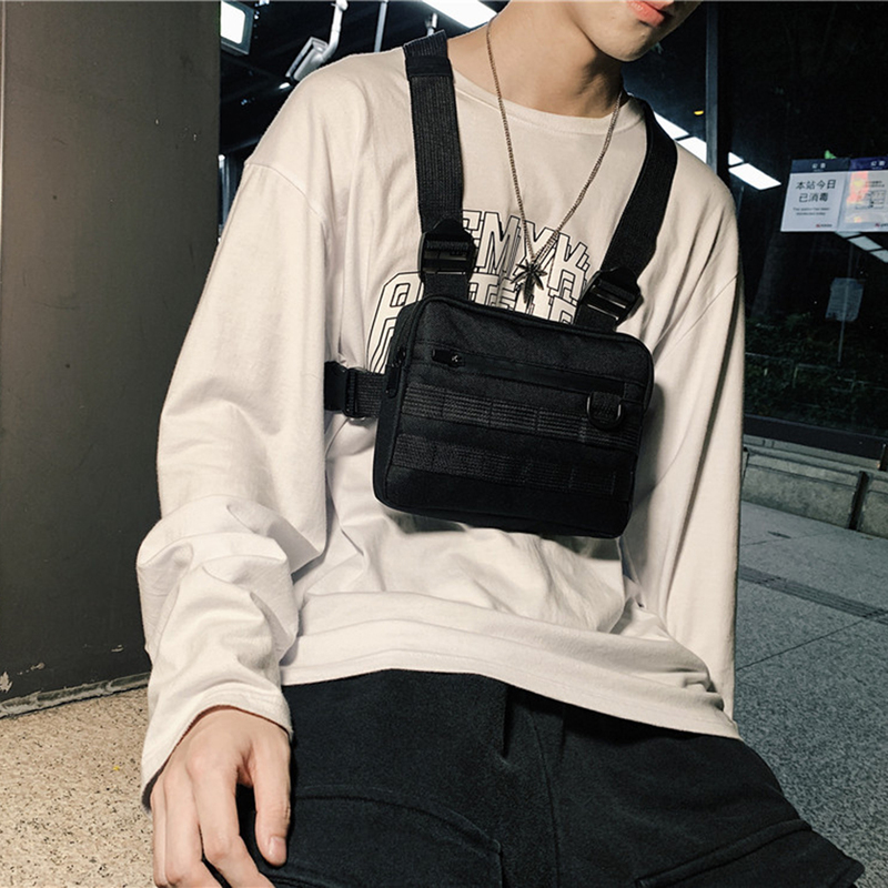 Waist Bags Unisex Streetwear Vest Chest Rig Oxford Cloth coat Hip Hop Pouching Functional Tactical Belt Packs 220831