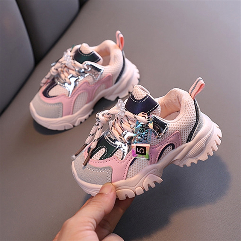 First Walkers Spring Autumn Kids Shoes Baby Boys Girls Children's Casual Sneakers Breathable Soft AntiSlip Running Sports Size 1525 220830