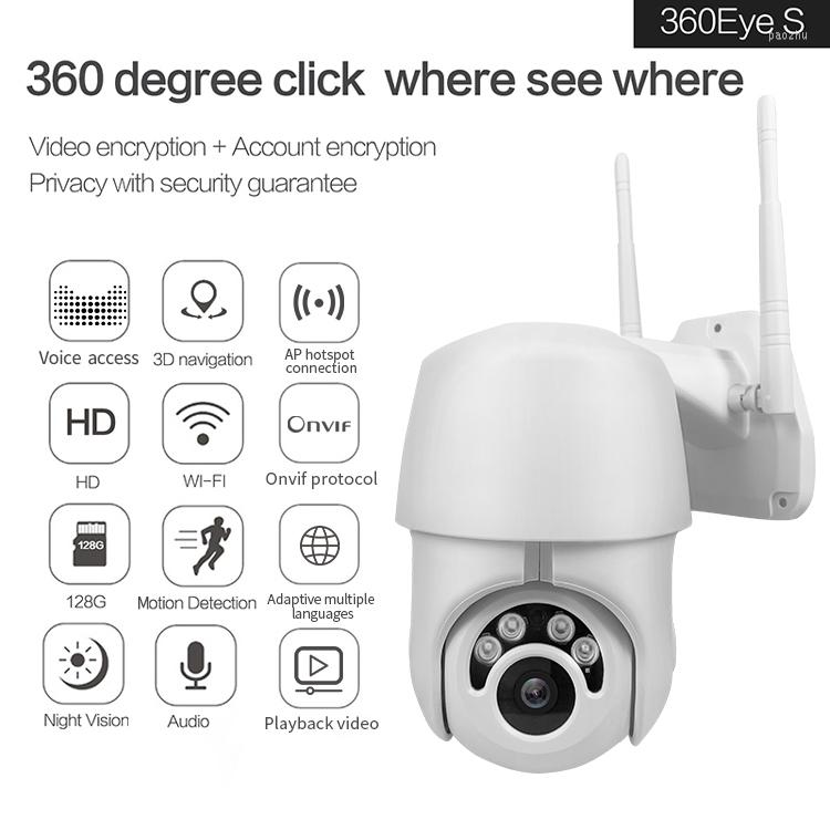 Camcorders 2MP 1080p 360 Degree Wireless PTZ Camera Outdoor Water-proof IP Dome With Spot, Picture shown
Camcorders 2MP 1080p 360 Degree Wireless PTZ Camera Outdoor Water-proof IP Dome With Spot, Picture shown