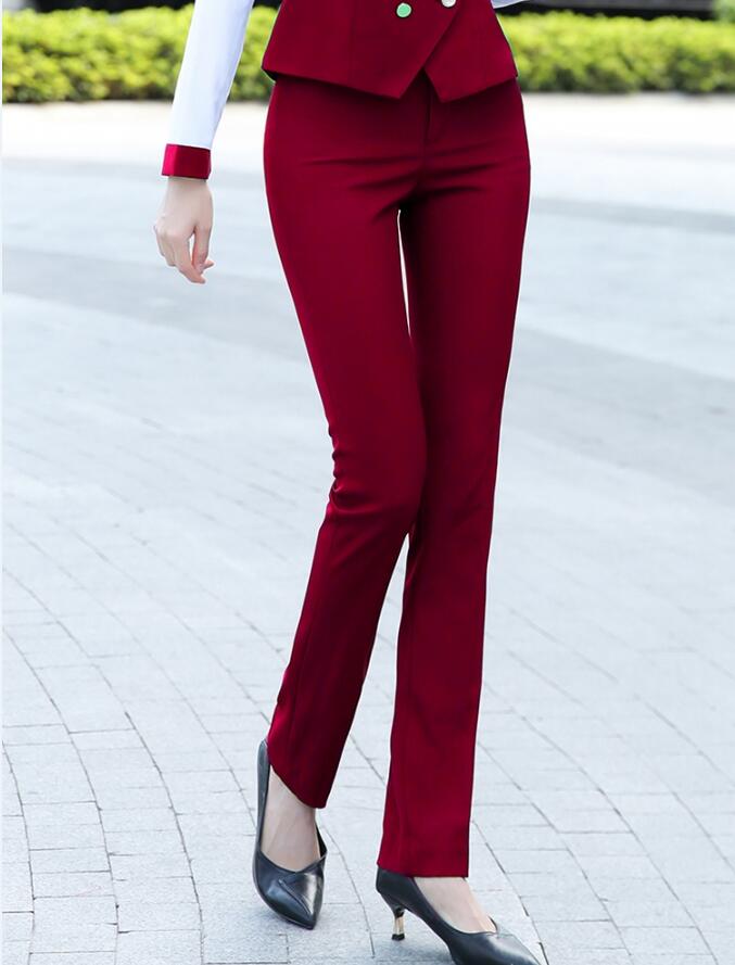Women's Two Piece Pants Airport Hotel Front Desk Work Clothes Beautician High-Speed Rail Occupation Clothing China Southern Airlines Stewardess U