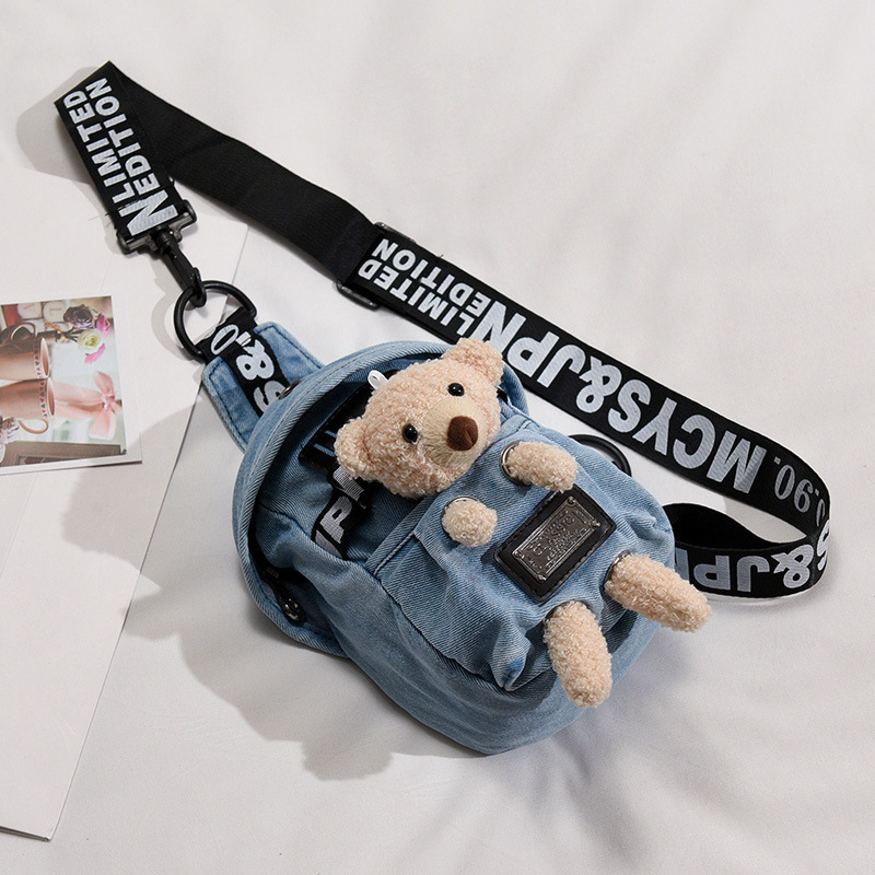 Evening Bags Women canvas Waist Packs Sling Bag Cartoons Crossbody Shoulder Chest Daily Picnic Canvas Messenger Pack Bolsa 220831