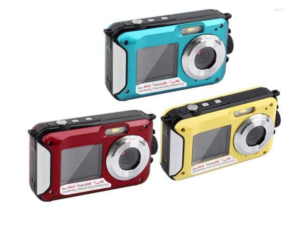 Camcorders 3 Inch Dual Screen Portable Digital Camera Water-proof Video, Blue