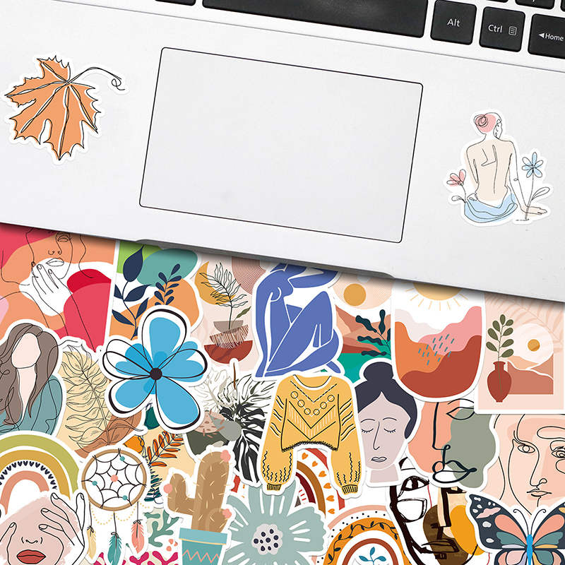 50 BOHO graffiti Sticker Phone Laptop Skateboard Car Stickers Pack for Luggage Guitar Helmet Sticker