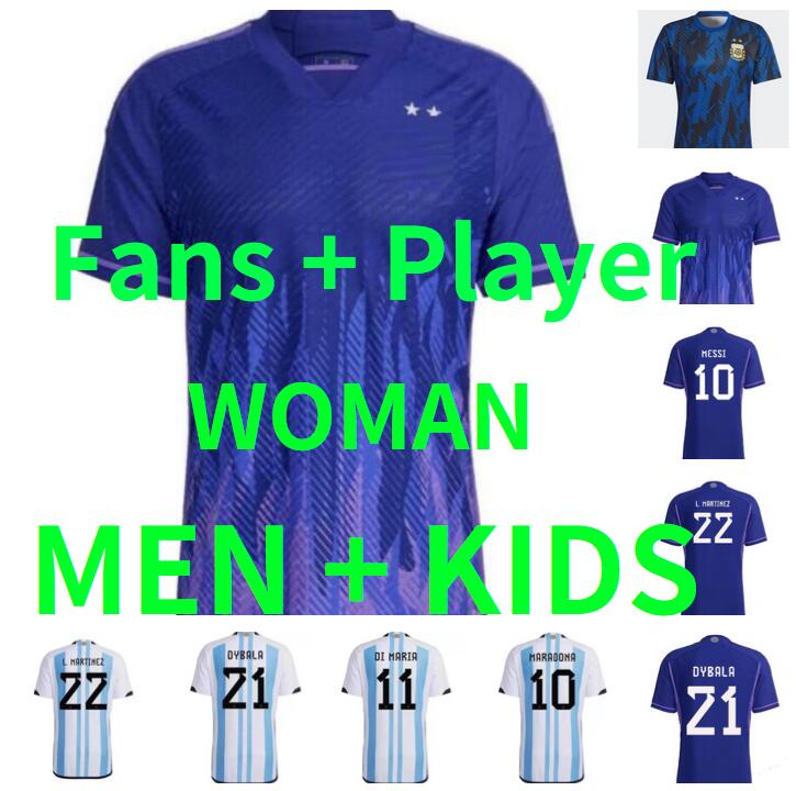 22 23 Argentina Soccer Jerseys DYBALA MESSIs 2022 2023 Fans Player Version LAUTARO MARTINEZ DI MARIA Football Shirt KUN AGUERO MARADONA Mens Jersey Kids Kit
22 23 Argentina Soccer Jerseys DYBALA MESSIs 2022 2023 Fans Player Version LAUTARO MARTINEZ DI MARIA Football Shirt KUN AGUERO MARADONA Mens Jersey Kids Kit