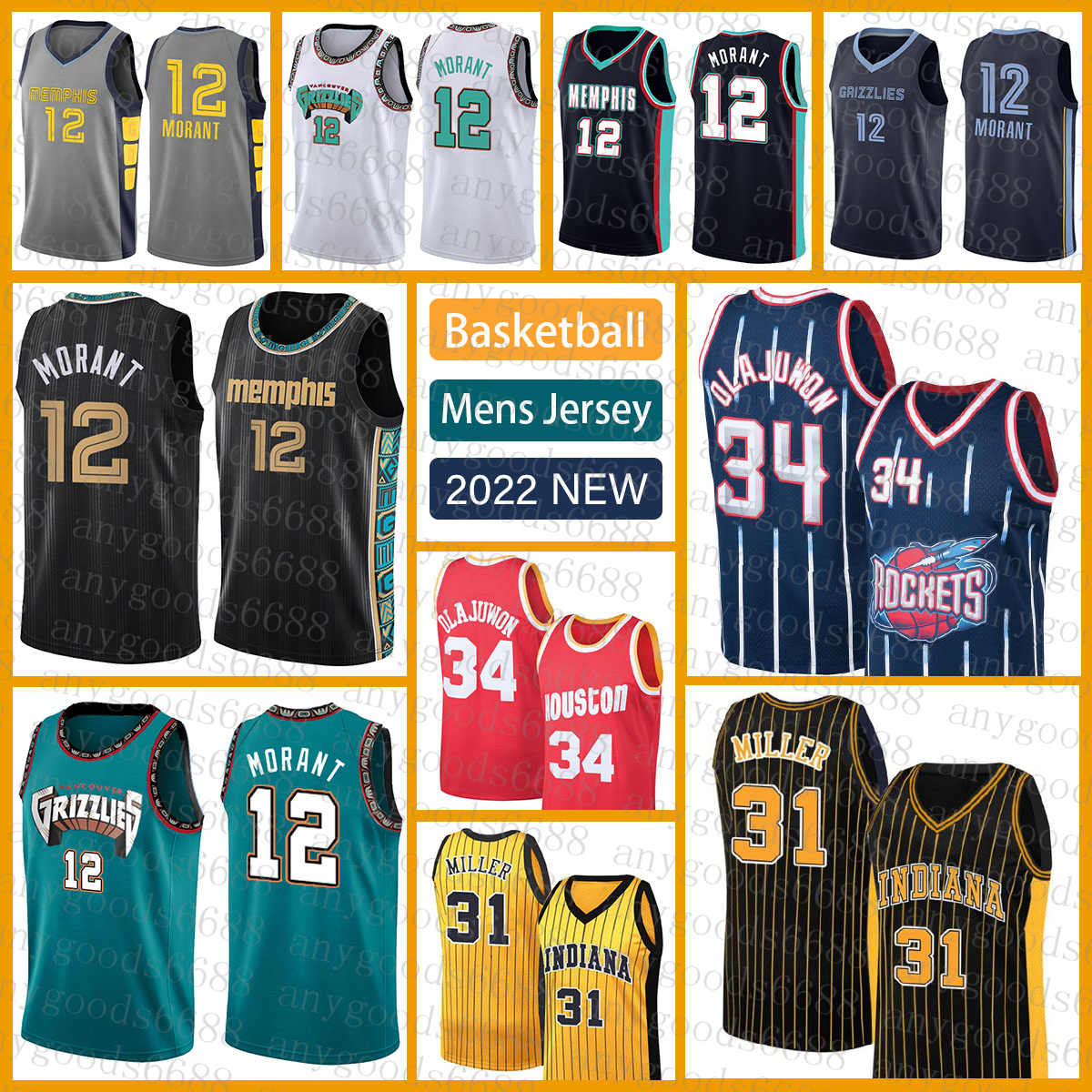 Ja Morant Basketball Jersey Memphi Grizzlie Indiana Houstons Rocket Pacer 12 31 34 Orange Reggie Miller Hakeem Olajuwon 505, Jersey-huixiong
Ja Morant Basketball Jersey Memphi Grizzlie Indiana Houstons Rocket Pacer 12 31 34 Orange Reggie Miller Hakeem Olajuwon 505, Jersey-huixiong