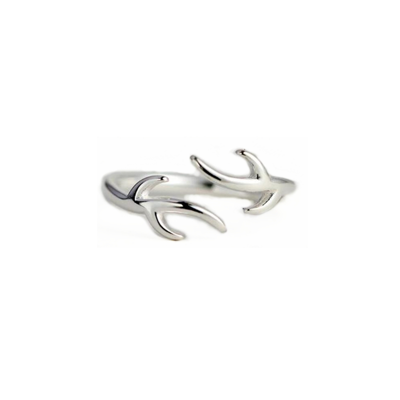 The latest elements band rings Fashion branches of the ring Beautiful smooth branch open Silver plated 
The latest elements band rings Fashion branches of the ring Beautiful smooth branch open Silver plated