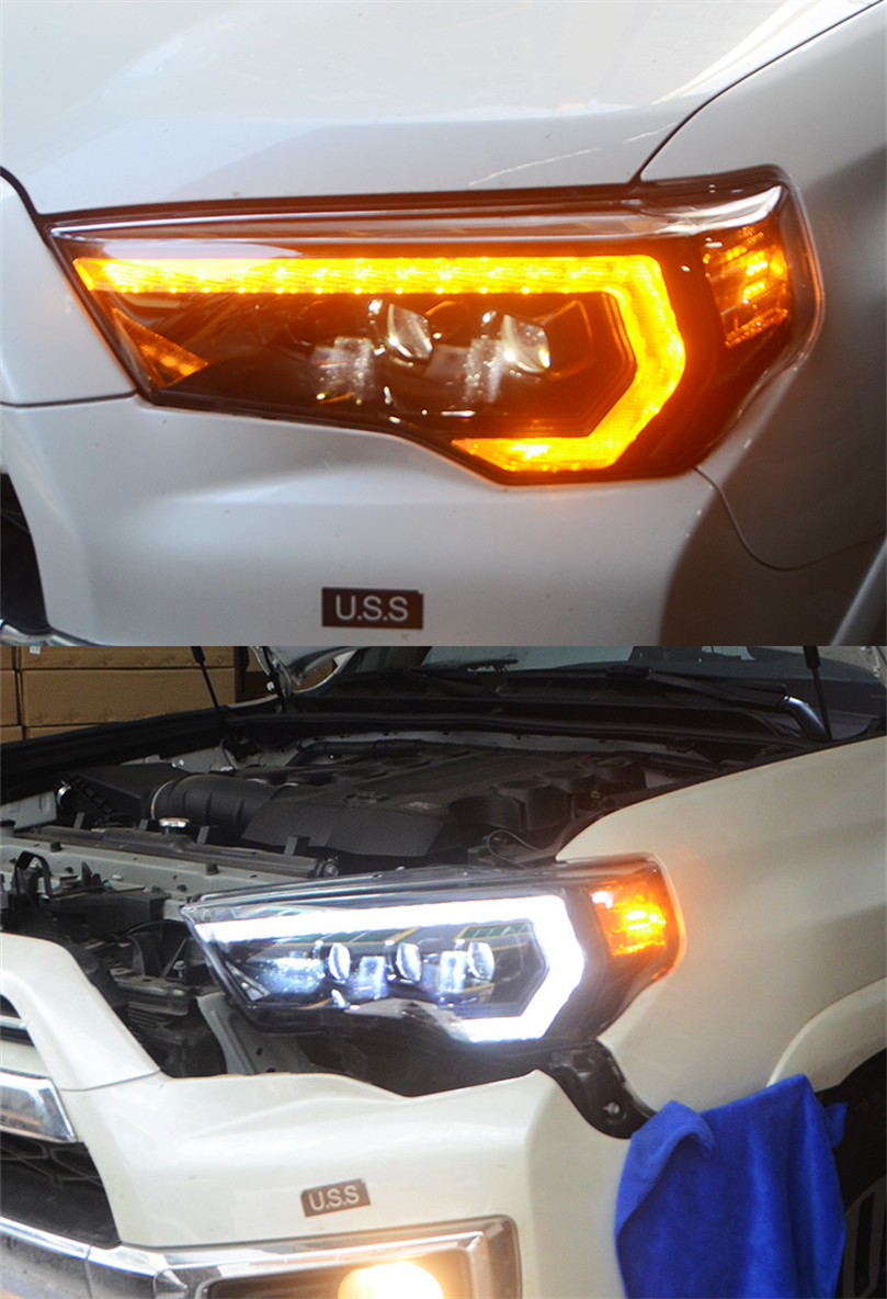 Car Tuning LED Headlight For Toyota 4Runner 20 13-20 19 LED Light High Beam Daytime Running Headlights Accessories