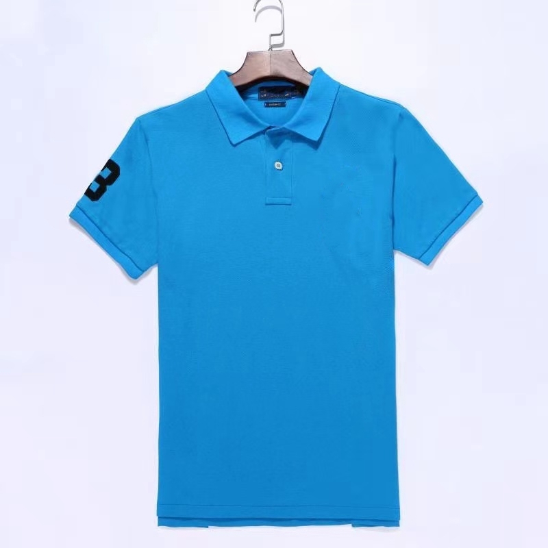 Wholesale 2289 Summer New Polos Shirts European and American Men's Short Sleeves CasualColorblock Cotton Large Size Embroidered Fashion T-Shirts S-2XL