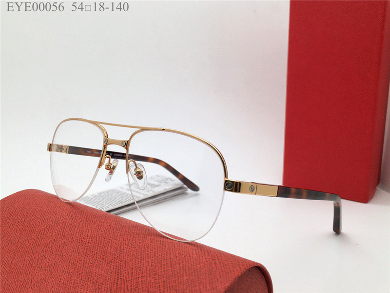 New fashion design optical glasses metal half frame model 00056 simple and versatile style pilot transparent lens can be prescription clear lenses