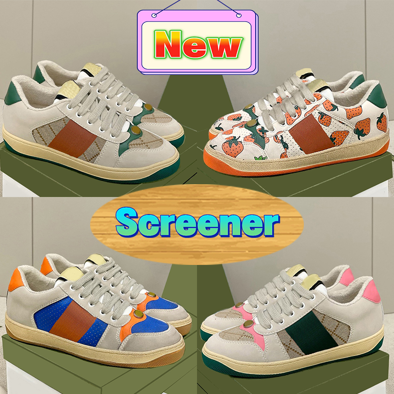 2023 Dirty Designer Casual Shoes Screener sneaker Women Men sneakers Vintage Classic Leather Web beige ebony green fuchsia blue vintage treated mens trainers, Shoes box
2023 Dirty Designer Casual Shoes Screener sneaker Women Men sneakers Vintage Classic Leather Web beige ebony green fuchsia blue vintage treated mens trainers, Shoes box