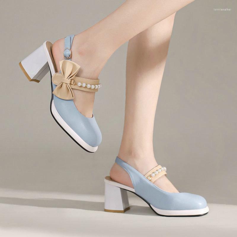 Sandals Sweet Lovely Girls Summer Shoes Pearls Strap Bowtie Knot Blue Square Chunky High Heels Closed Toe Women Platform, Sky blue
Sandals Sweet Lovely Girls Summer Shoes Pearls Strap Bowtie Knot Blue Square Chunky High Heels Closed Toe Women Platform, Sky blue
