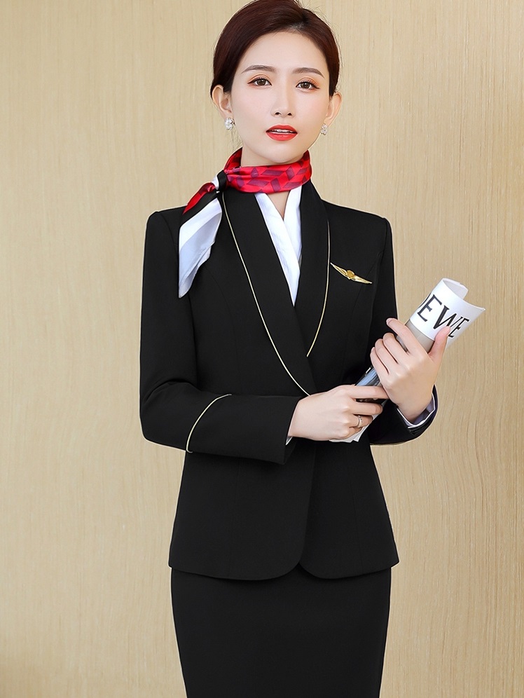 Women's Two Piece Pants Airport Hotel Front Desk Work Clothes Beautician High-Speed Rail Occupation Clothing China Southern Airlines Stewardess U