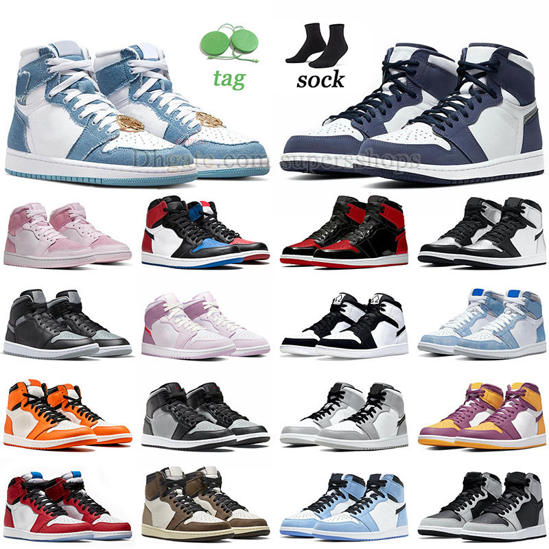 Top quality mens 1s Denim Basketball Shoes Jumpman 1 High OG Retros Midnight Navy Blue Bred Visionaire Patent UNC Black White Panda Mid Chicago Designer Sneakers 36-47, A22 36-40 digital pink
Top quality mens 1s Denim Basketball Shoes Jumpman 1 High OG Retros Midnight Navy Blue Bred Visionaire Patent UNC Black White Panda Mid Chicago Designer Sneakers 36-47, A22 36-40 digital pink
