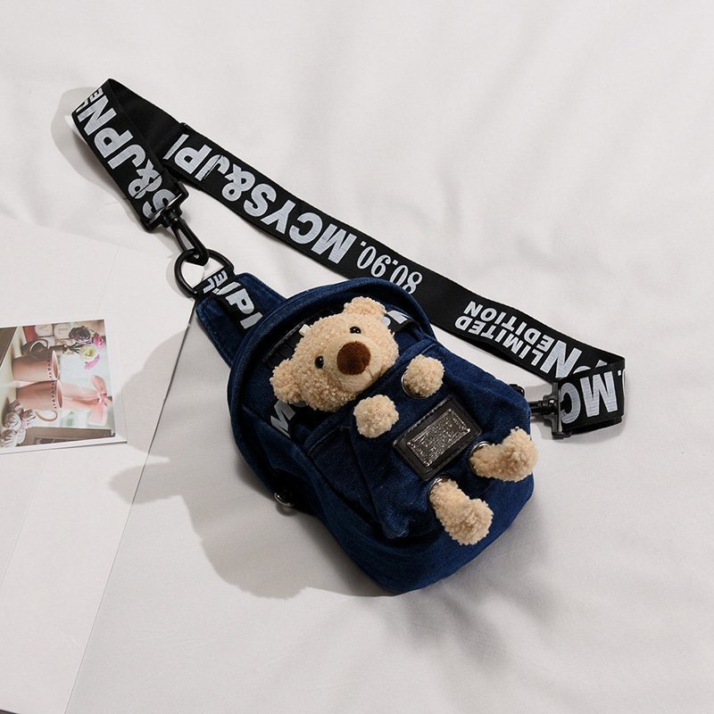 Evening Bags Women canvas Waist Packs Sling Bag Cartoons Crossbody Shoulder Chest Daily Picnic Canvas Messenger Pack Bolsa 220831