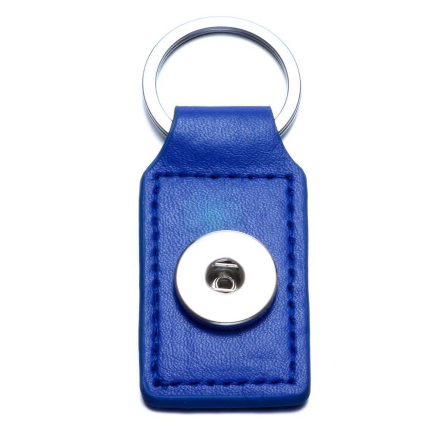 Keychains Fashion 8 Colors Pu Leather Snap Button Keychain Key Rings Fit Diy 18Mm Jewelry Drop Delivery 2021 Accessories Dhseller2010 Dhmnh