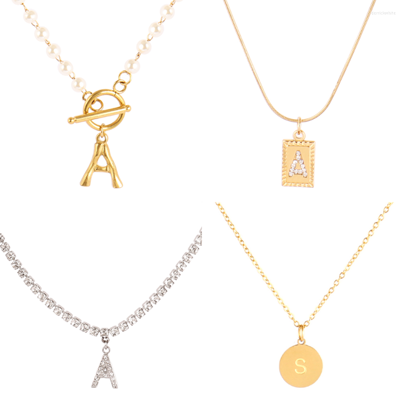 Pendant Necklaces Initial Zircon Letter Necklace Stainless Steel For Women Gold Pearl Chain Choker Jewelry
Pendant Necklaces Initial Zircon Letter Necklace Stainless Steel For Women Gold Pearl Chain Choker Jewelry