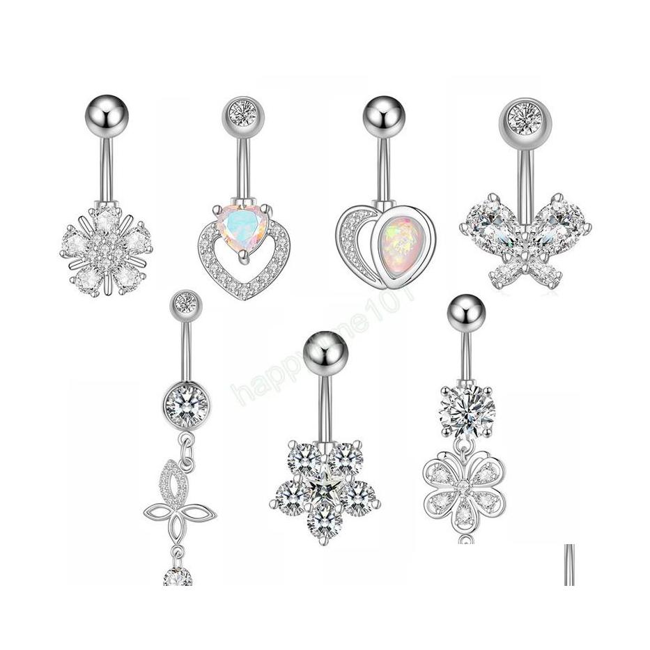 Navel Bell Button Rings Crystal Zircon Belly Button Ring For Woman Navel Piercing Heart Dangling Stainless Steel Barbell Bar Sexy Dhbux
Navel Bell Button Rings Crystal Zircon Belly Button Ring For Woman Navel Piercing Heart Dangling Stainless Steel Barbell Bar Sexy Dhbux