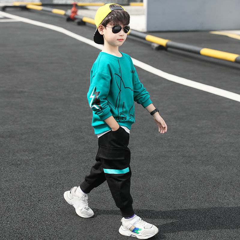 Clothing Sets Autumn Winter Boys Sweatshirts 4 12 Years Old Teenager Children Long Sleeve 3 Color Clothes Tops Letter Pattern 221130