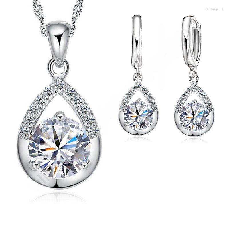 Necklace Earrings Set Original Brand Two Colors Ladies Fashion Shape Drop Design Cubic Zircon 925 Sterling Silver Wholesale, Picture shown
Necklace Earrings Set Original Brand Two Colors Ladies Fashion Shape Drop Design Cubic Zircon 925 Sterling Silver Wholesale, Picture shown