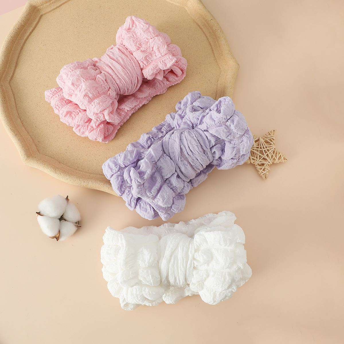 Hair Accessories Headband INS Cute 14 Colors Baby Puff Elastic fashion soft Big Bow Knot Girl Infant Headband